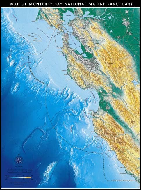 Map of Monterey Bay National Marine Sanctuary