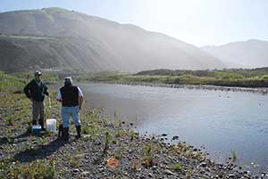 Volunteers check water quality at San Carpoforo Creek in San Luis Obispo County
