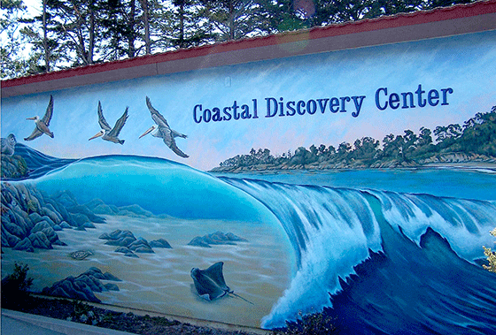 image of the exterior of the coastal discovery center in san simeon, ca