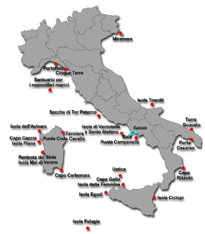 map of current italian mpa's