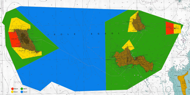 map of Egadi Islands MPA