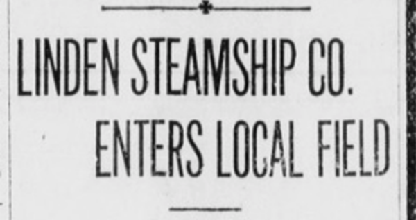 Newspaper headline from Santa Cruz Evening News 14JUL1924 p5 col4 of shipwreck La Feliz