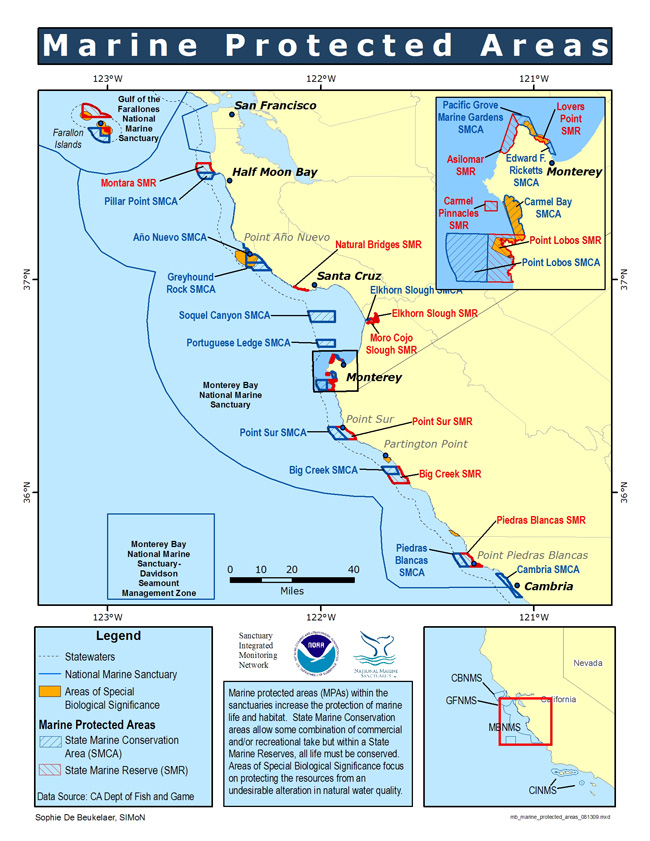 MPA and ASBS Sites in the MBNMS