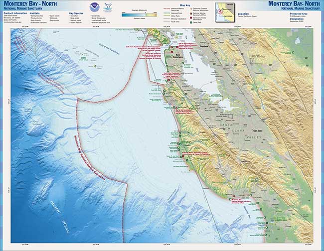 map of norther monterey bay national marine sanctuary