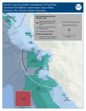 image of map Essential Fish Habitat Conservation Areas within MBNMS