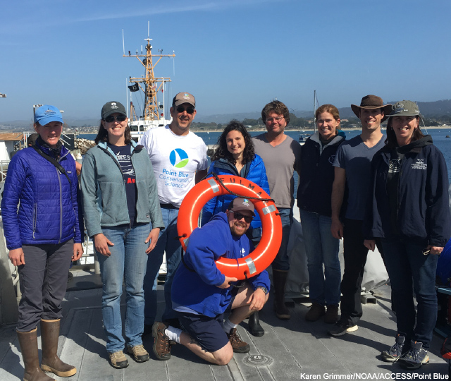 picture of crew on access cruise in MBNMS 2017