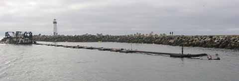 Santa Cruz Harbor being dredged