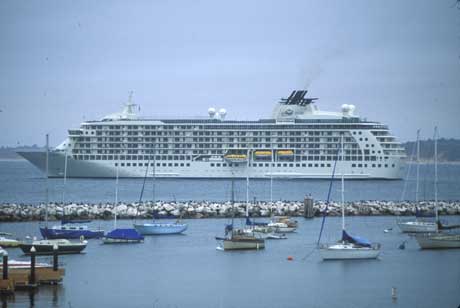 ResidenSea cruise ship in Monterey Harbor