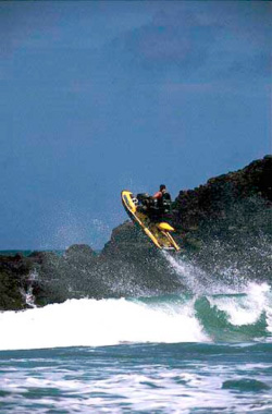 mpwc or jet ski catching air off wave