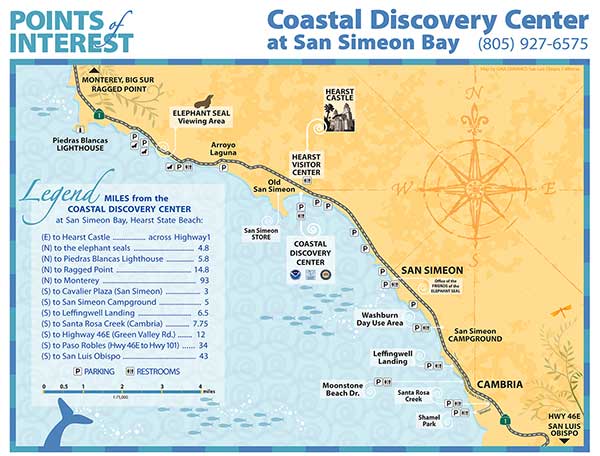costal discovery center points of interest map